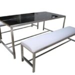 Stainless Steel Table With Bench